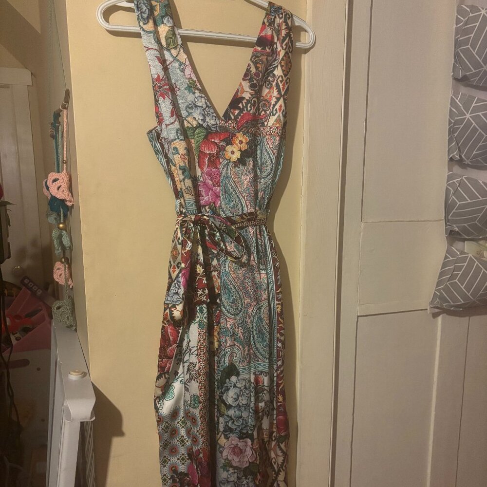 Zara floral print jumpsuit